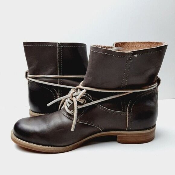 TIMBERLAND / Earthkeepers Savin Hill Brown Leather Lace Up Ankle Boots Sz 8 - Picture 12 of 14